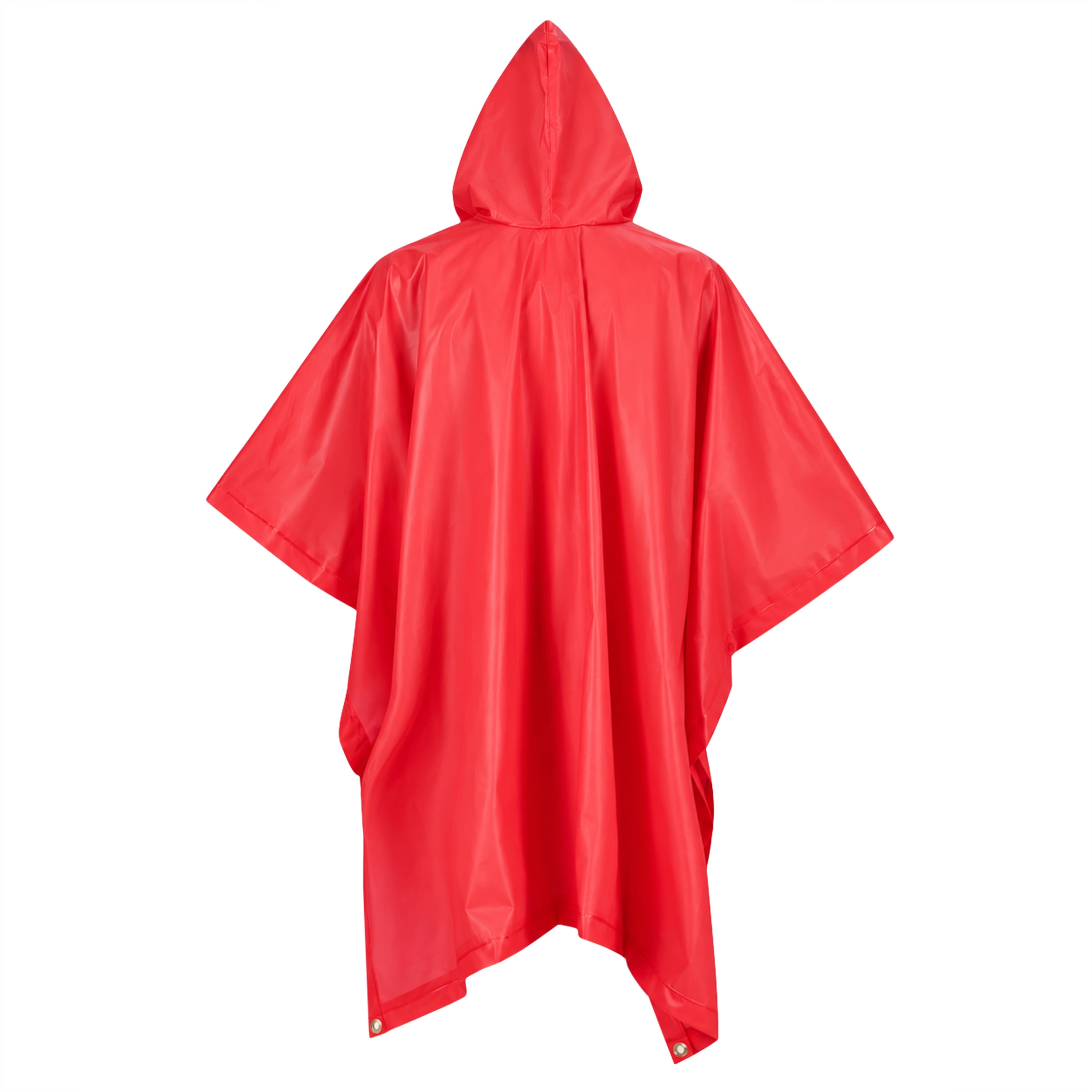 Ozark Trail Waterproof Adult Rain Poncho - Unisex, Red, 3/4 Sleeve