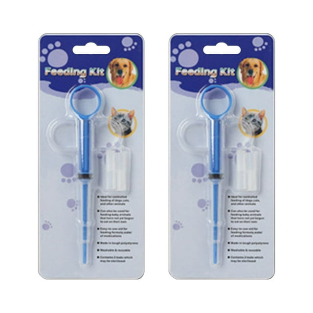 Pet Pill Feeder Tool Syringe Kit for Dogs Cats Tablet Water Giving Device Soft Silicone Tips Reusable Safe Administration for Small Animals
