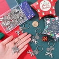 thumbnail image 3 of 20Pcs Alloy Keychain with Iron Findings Antique Silver & Platinum Snowflake 7.5cm., 3 of 6