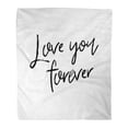 thumbnail image 1 of NUDECOR 50x60 inch Super Soft Throw Blanket Amour Lettering Creative Phrase Romantic Text Love You Forever Beautiful Home Decorative Flannel Velvet Plush Blanket, 1 of 1