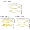 thumbnail image 4 of 6pcs 6 Styles Jesus Fish Decal Sticker PVC Fish Car Emblem Religious God Jesus Christian Fish Cross Symbol Gold Sliver for DIY Car Decoration 5.9x2inch 1 Set, 4 of 5
