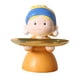 thumbnail image 1 of Figura decorativa de niña con pendientes de perla, bandeja de tocador, cosmética de frutas. 18cmx17cmx21cm, 1 of 9