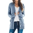 thumbnail image 1 of Women Cable Knit Cardigan Long Sleeve Button Down Sweaters with Pocket Knitwear, 1 of 4