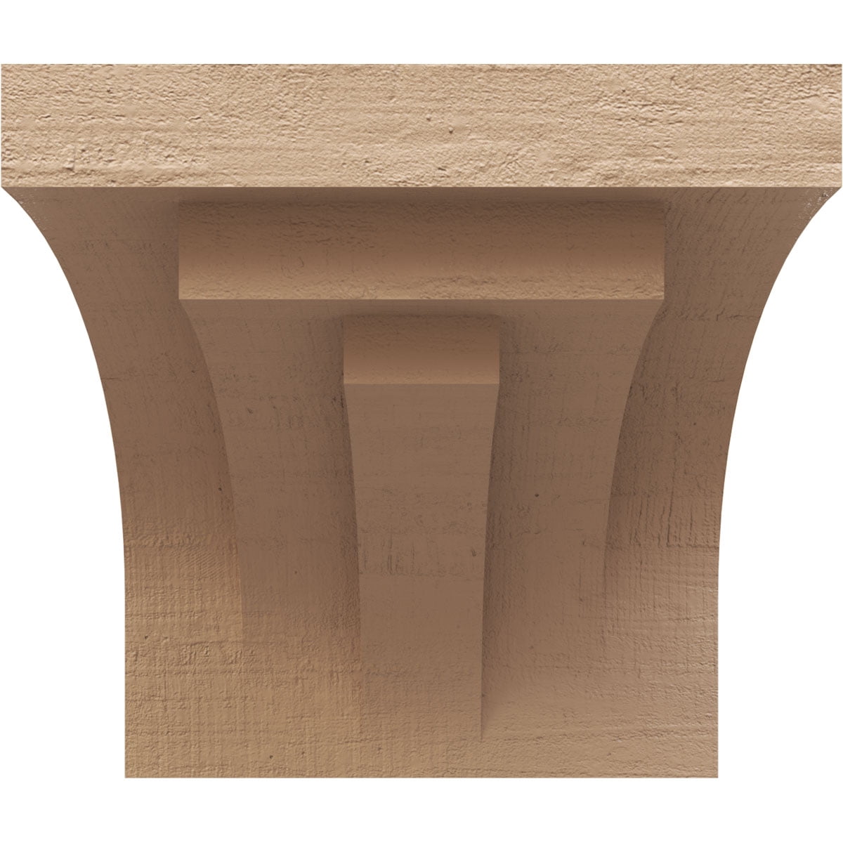 5"W x 5"D x 5"H Wide Rockford Rough Cedar Woodgrain TimberThane Corbel, Primed Tan