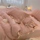 thumbnail image 2 of Xiao Hua Juego de sábanas, juego de sábanas y fundas de almohada, juego de cama individual, ropa de cama de hotel, decoración del hogar (rosa), 2 of 5