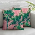thumbnail image 3 of Acheng Short Plush Pillowcase 1 Piece - Palm Leaves with Lush Branches and Leaves, Tropical Jungle Palm Leaves with Charming Colors White, 3 of 5