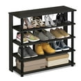 thumbnail image 3 of Pemberly Row Turn-N-Tube Engineered Wood 5-Tier Wide Shoe Rack in Espresso, 3 of 5