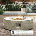 thumbnail image 5 of UPHA 42-inch Outdoor Propane Round Fire Pit Table 50000 BTU Gas Concrete FirePit for Outside Patio with Wind Guard, Lava Rocks, Rain Cover, Beige, 5 of 10