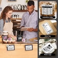 thumbnail image 2 of Impresora de etiquetas Phomemo M110, portátil, con Bluetooth, para pequeñas empresas, con etiquetas térmicas, para direcciones, logotipos, ropa, códigos QR, compatible con teléfonos y PC, con 1 rollo, 2 of 5