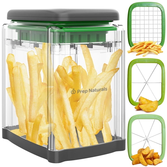 Cortador de Alimentos Manual PrepNaturals 3 en 1 para Papas Fritas y Verduras