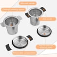 thumbnail image 3 of 2pcs Tea Strainers for Loose Tea, Stainless Steel Tea Infuser Mesh Basket Filter Diffuser Holder with Double Handle Large Capacity Tea Steeper for Teapots, Cups, Mugs (Black), 3 of 7