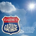 thumbnail image 5 of Eugene's Garage (2 Pack) 12 inch X 12 inch Shield Shaped Heavy Duty 3.2 mil Vinyl Decals Weather Resistant, UV Protected To last, Gift for Dads and Uncles Classic Americana Crafted in, 5 of 6