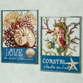 thumbnail image 2 of Coral Impressions Beach Seashell Seahorse Wall Sign Metal Coastal Island Decor Set of 2, 2 of 5