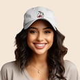 thumbnail image 3 of Dalix Strawberry Milk Embroidered Womens Cotton Dad Hat Baseball Cap in White, 3 of 5