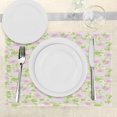 thumbnail image 3 of Ambesonne Shabby Flora Place Mats Set of 4, Spring Yard Pastel, Standard Size, Pale Pink Pale Green, 3 of 6
