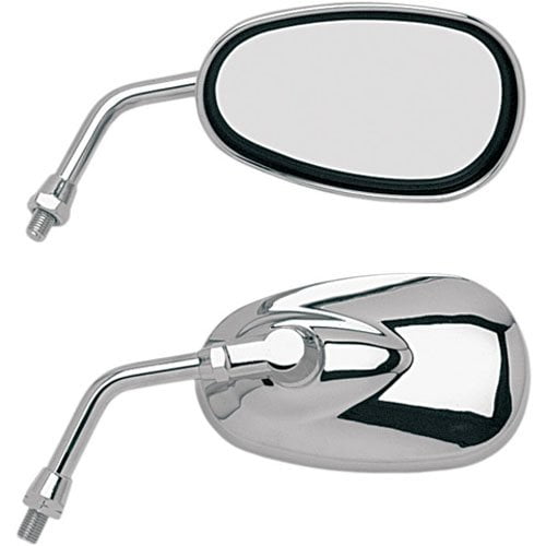 Emgo 20-86836 Lil' Cruiser Chrome Finish Right Hand Side Replacement Mirror for Yamaha Cruiser