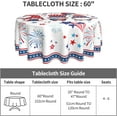 thumbnail image 4 of 4th of July Patriotic Round Tablecloth 60 Inch Waterproof Polyester Cover for Dinner, Kitchen Parties Celebrate Independence Day in Style, 4 of 6