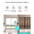 thumbnail image 4 of Window Privacy Film Rustic Wooden Door Stained Glass Window Film Decorative Sun Block Window Cover Brown Black Farmhouse Country Vintage Window Clings Static Adhesive Sticker for Bathroom 23.6"x59", 4 of 7