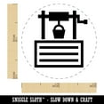 thumbnail image 2 of Wishing Water Well Icon Self-Inking Rubber Stamp Ink Stamper - Fuchsia Ink - Mini 1/2 Inch, 2 of 7