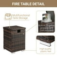 thumbnail image 2 of Tcbosik PE Rattan Gas Tank Storage Side Table, 22"H Outdoor/Indoor End Table with 20-Gallon Hidden Compartment, Weather-Resistant Patio Propane Tank Cover – Brown, 2 of 9