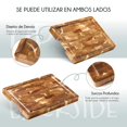 thumbnail image 3 of Garselay Tablas para Picar Cocina, 1 Pieza Tabla de Madera para Picar Cutting Board, Con Pies Antideslizantes y Canal de Drenaje, Disponible a Doble Cara Duradera y Resistente engrosado 38 x 28 x 3 cm, 3 of 8