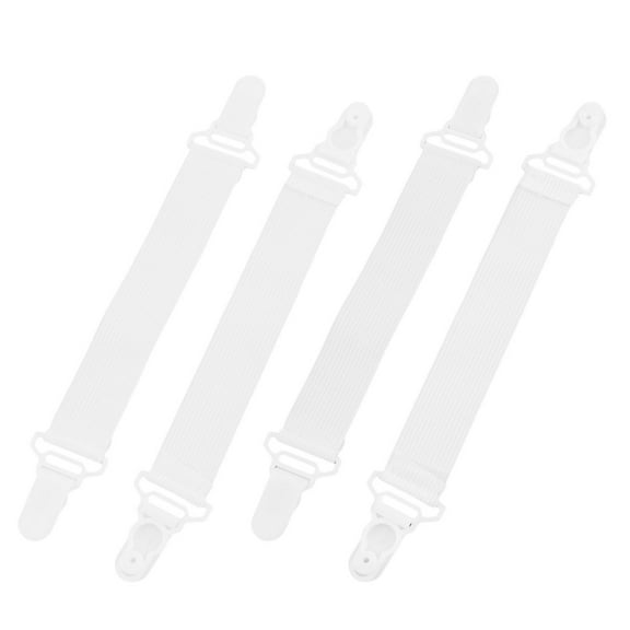Unique Bargains Bed Sheet Mattress Holder Grippers Straps Suspenders Elastic Fasteners Garter 4Pcs