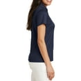 thumbnail image 3 of Mafoose Women's Performance Fine Jacquard Polo T-Shirt True Navy Small, 3 of 5