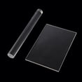 thumbnail image 3 of 2 Pcs/set Clay Roller Rectangle Sheet Board rolling pin Set Clay Rolling Pin Modeling Tool Kit Transparent, 3 of 9