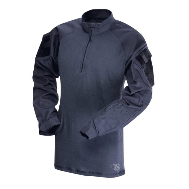 Tru-Spec 65/35 Polyester/coton Rip-Stop 1/4 Zip Tactique Réponse Combat Chemise Marine/marine Petit