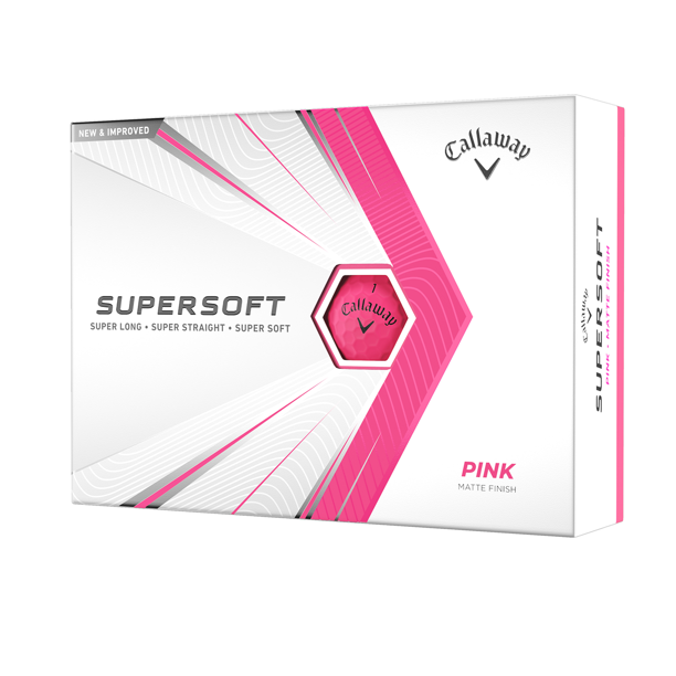 Callaway Supersoft Matte 2021 Golf Balls, Pink, 12 Pack
