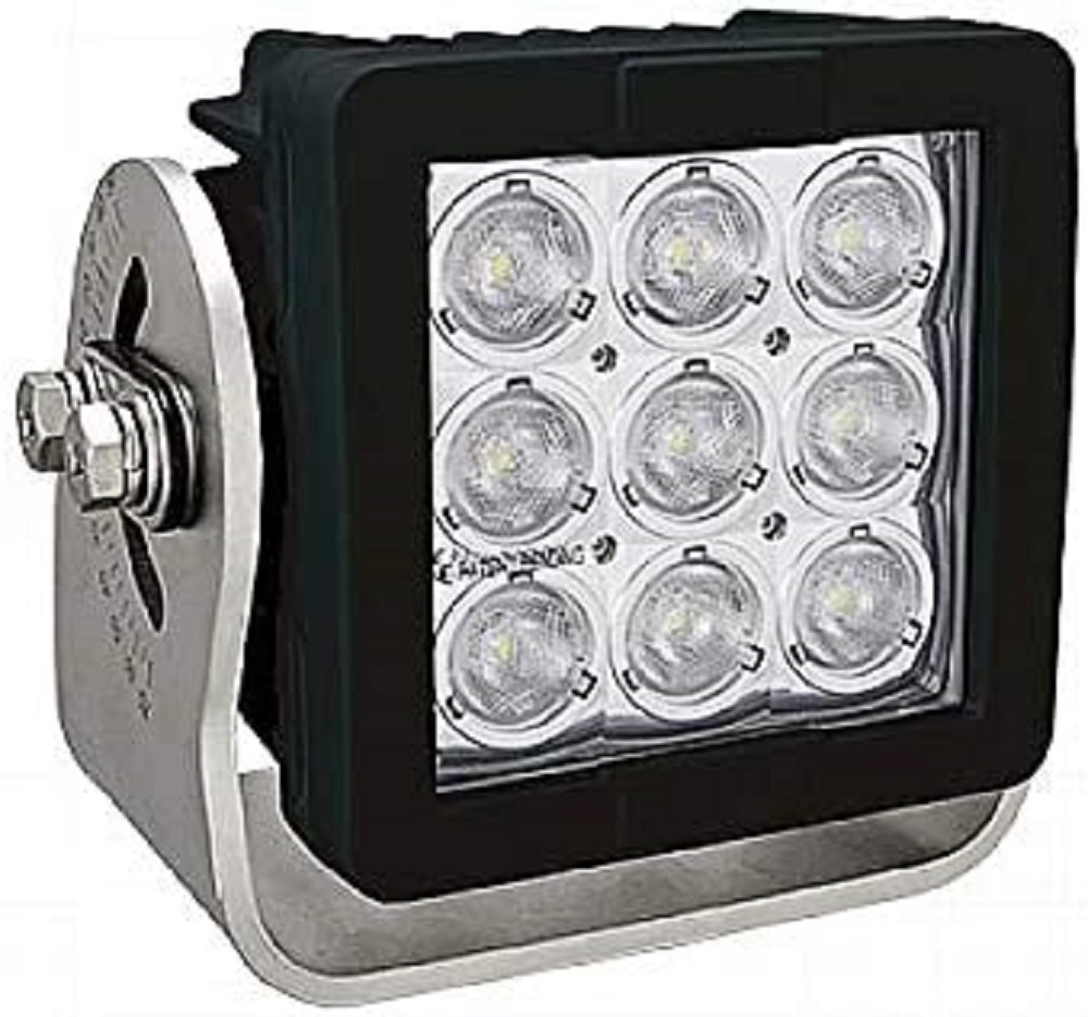 VisionX Imtra Offshore 9LED Marine Deck Light 1165VDC, 63W, 90°, Black Finish, IP68/69K