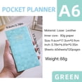 thumbnail image 3 of 2025 A6 Weekly Planner Schedule Book with Laser Starry Leather Cover, Thin Portable Notebook for Daily Tasks, Monthly and Weekly Management for Goal Setting B, 3 of 8