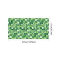 thumbnail image 2 of Uuowzo St Patricks Day Vinyl Tablecloth Flannel Backed 54x108 Inch Green White Yellow Clover Design for Dining Kitchen Table Protection and Holiday Party Use, 2 of 6