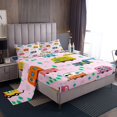 thumbnail image 1 of Erosebridal Pink Rv Car Bed Sheets Set Queen Size,Cartoon Camper Bedding Sets Queen Size,Camping Room Decorative,Ultra Soft,4 Pieces, 1 of 7