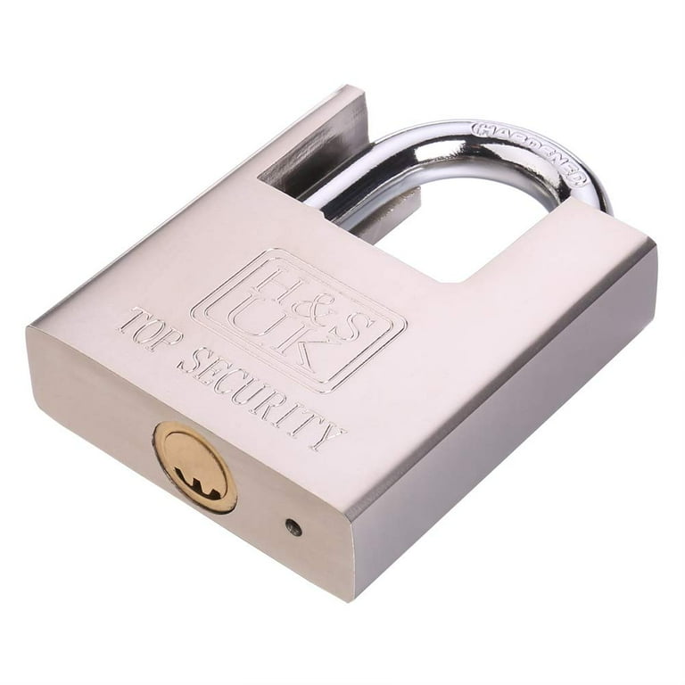 H&S High Security Padlock with Key - 60mm Pad Lock & 5 Keys - Heavy Duty  Storage Unit Locker for Indoor & Outdoor 