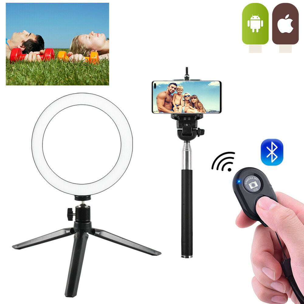 10 Dimmable LED Ring Light RGB Fill Light,with Stand Remote Control,360 Degrees Rotatable Ball Head,Easy Installed,for Live Broadcast/Micro Film/Video/Advertising Shooting 