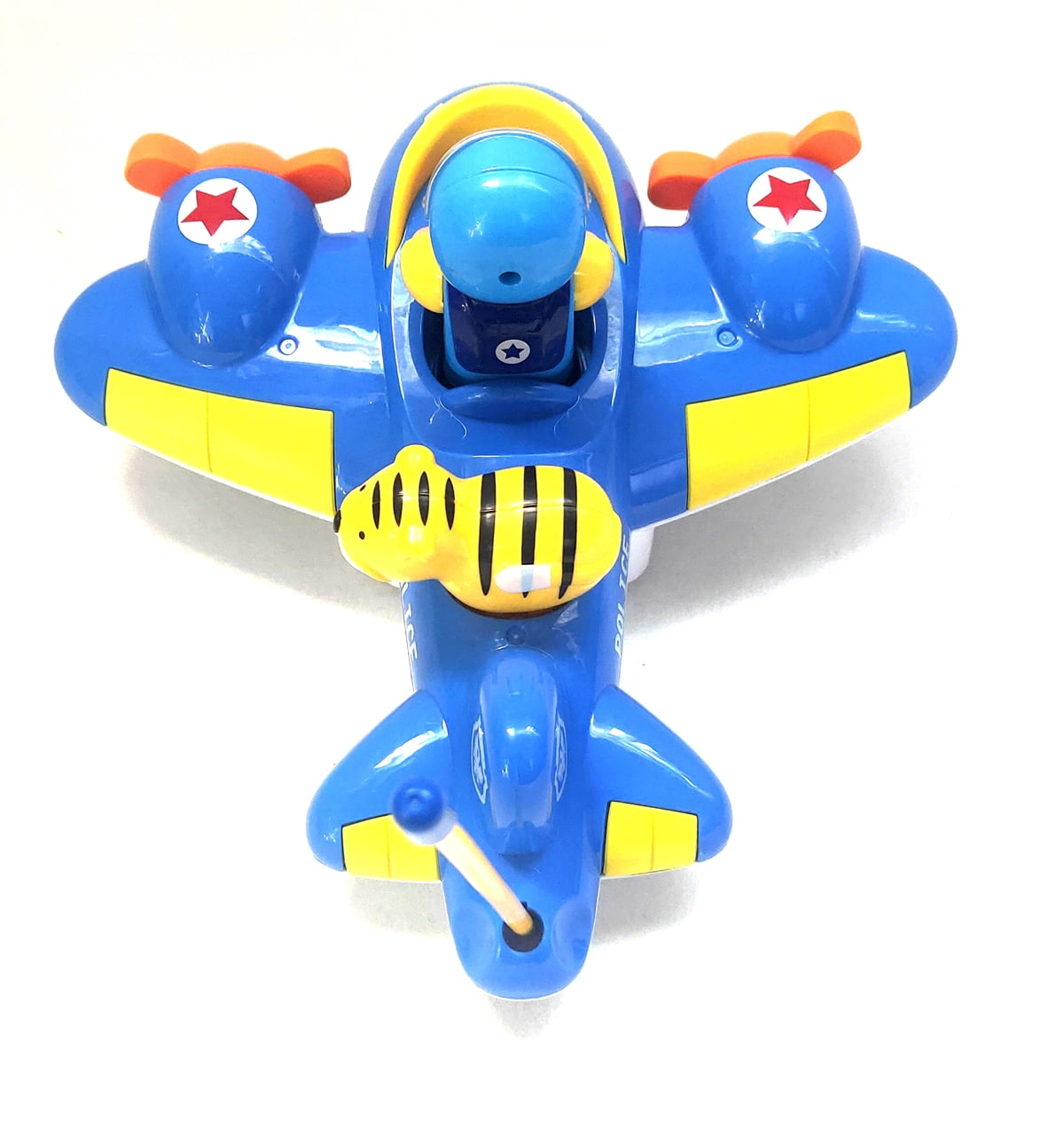 PlayWorld Gobbles of Giggles Cartoon RC Airplane for Kids - Blue