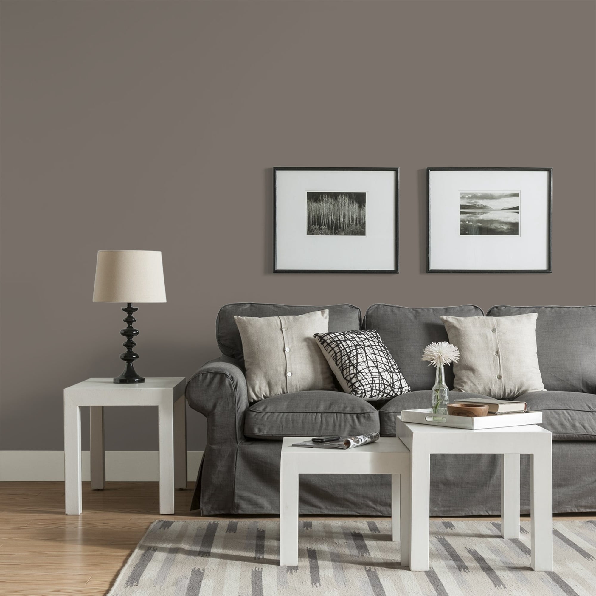Glidden HEP Deconstruction / Gray, Eggshell Interior Paint with Primer, 1 Quart
