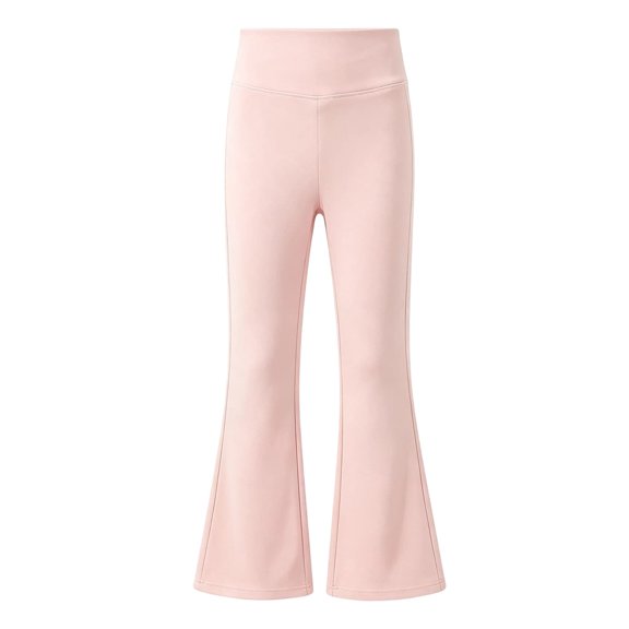 TIREOW Girls Flare Pants Solid Color Elastic High Waist Fashionable Versatile Spring and Summer Soft Casual Bell Bottoms Pants
