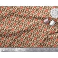 thumbnail image 2 of Soimoi Poly Georgette Fabric Ornament & Quatrefoil Damask Fabric Prints By Yard 52 Inch Wide, 2 of 3