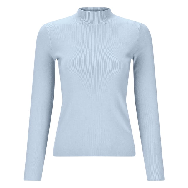 WEAIXIMIUNG Demi-Col Roulé avec un Chandail sur le Dessus pour Femmes Automne et Hiver