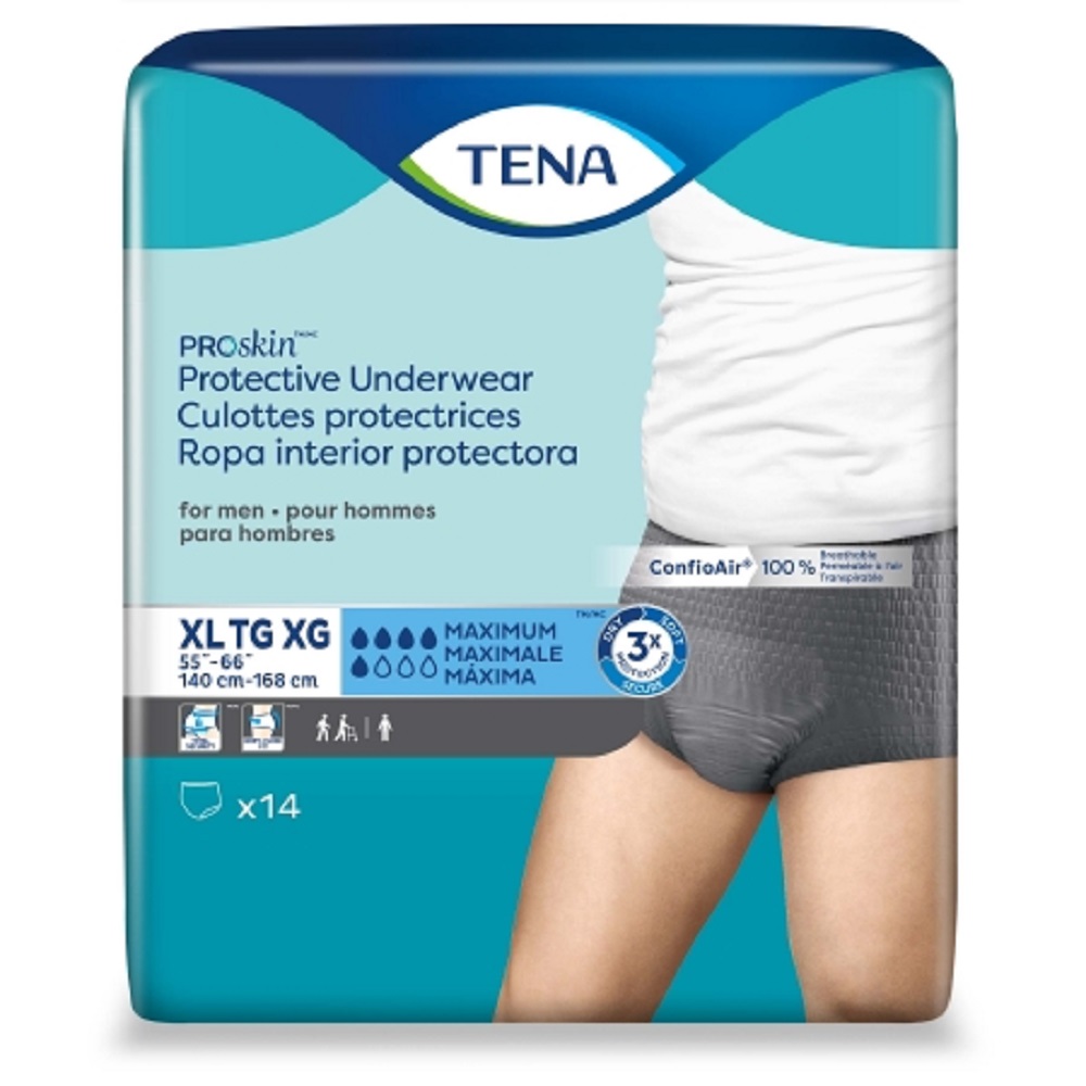 Male Adult Absorbent Underwear TENA ProSkin™ Pull On XLarge Disposable