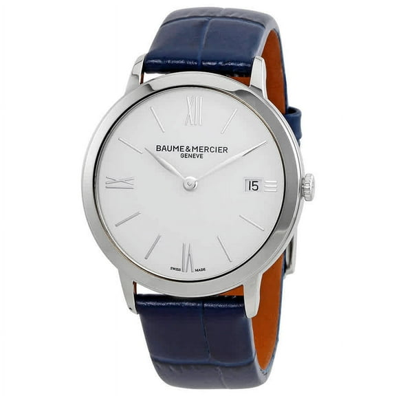 Baume & Mercier Classima Quartz White Dial Leather Strap Women's Watch 10355