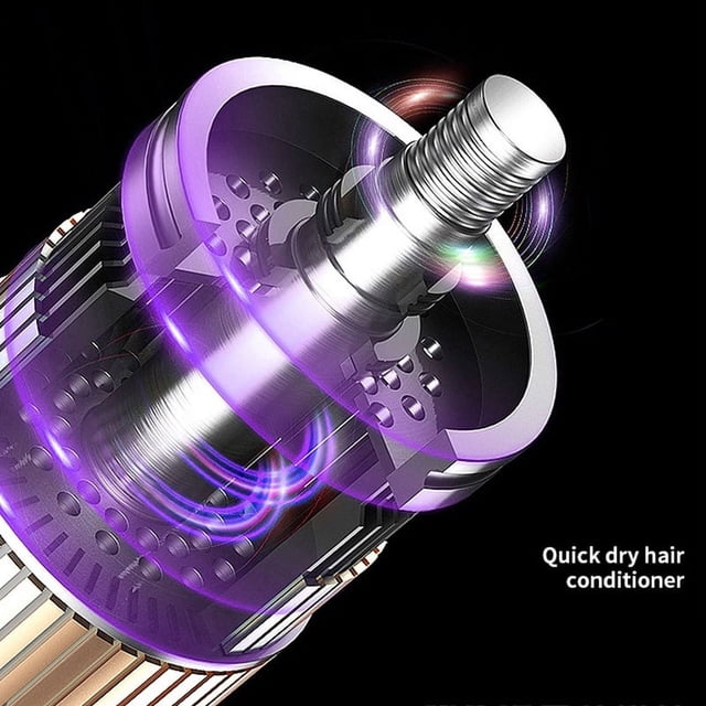 Potente secador de pelo con motor, secador de pelo sin hojas, secador de pelo de poco ruido y pelo liso, máxima fiabilidad