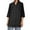 Black, variant on Summer Tops for Women Casual Loose Fit 3/ 4 Sleeve Linen Shirt Stylish Breathable Summer Top For Everyday Wear Women Short Sleeve Button up Western Shirts Cute Shirt Junior Brown XL