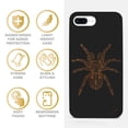 thumbnail image 4 of Case Yard Wooden Case for iPhone-8-Plus Soft TPU Silicone cover Slim Fit Shockproof Wood Protective Phone Cover for Girls Boys Men and Women Supports Wireless Charging Tarantula Design, 4 of 7
