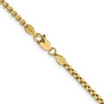 thumbnail image 3 of 14K Yellow Gold Box Chain Styles Necklace 22 inch 2.45 mm Semi-Solid Round with Lobster Clasp, 3 of 4