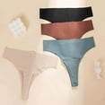 thumbnail image 5 of Aooho Seamless Workout Panties for Women Anti-camel toe g-string Invisible Camel Toe Thong Mid Rise 2 PACK, 5 of 6