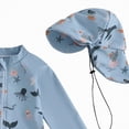 thumbnail image 4 of NIEWTR Baby Boys Kids Swimsuit Toddlers One Piece Zipper Swimwear with Hat Rash Guard Surfing Suit(A01-Grey,0-3 Months), 4 of 7