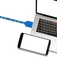 thumbnail image 1 of Cable de datos de nailon de 1 m, micro USB tipo C, cable de carga y sincronización 2 en 1, carga lenta inteligente, resistente a roturas, para teléfonos móviles, 1 of 3